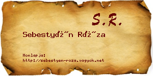 Sebestyén Róza névjegykártya