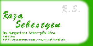 roza sebestyen business card